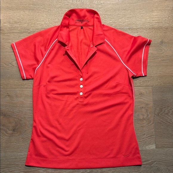 Nike Tops - Nike Golf Dri-Fit Red Short Sleeve Polo Shirt